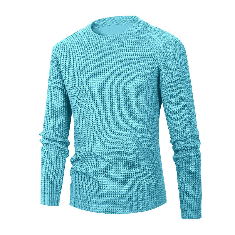 Weicher Waffle Strickpullover für Herren