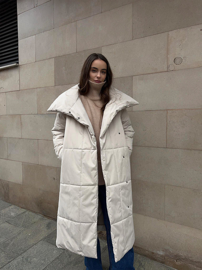 Stylische Übergroße Winterjacke mit Taschen