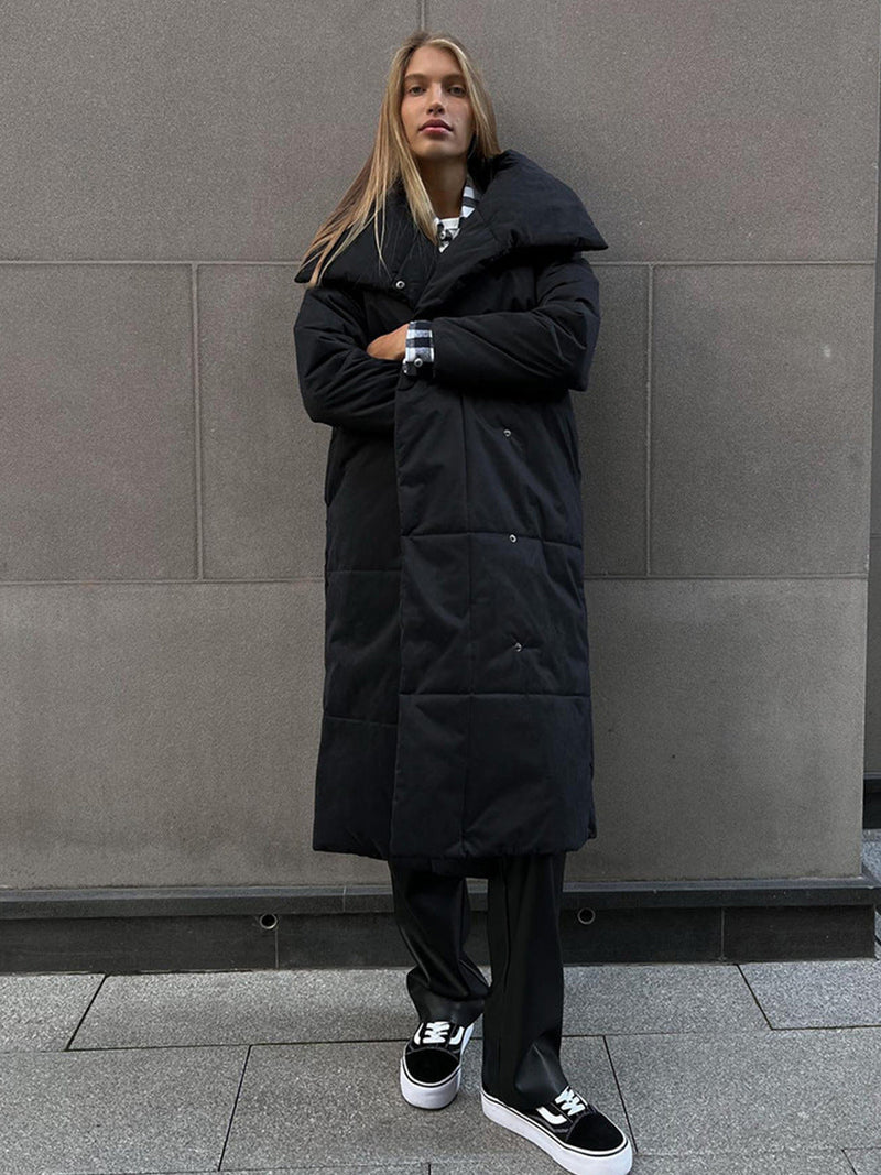 Stylische Übergroße Winterjacke mit Taschen