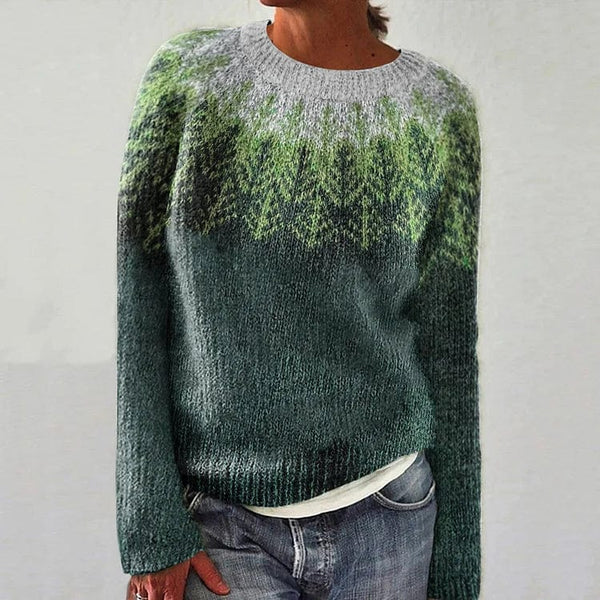 Boutique Vivante Icelandic sweaters 2024/2025 Grün / S Gemütlicher Nordischer Strickpullover aus Kiefer