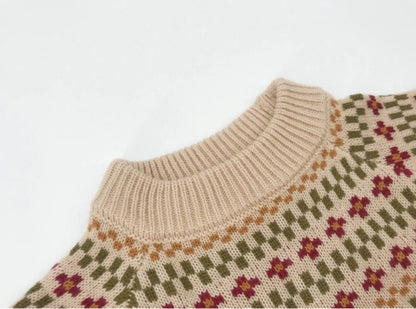 Boutique Vivante Icelandic Sweaters - 2024 Warmer Hochkragenpullover mit geometrischen Mustern