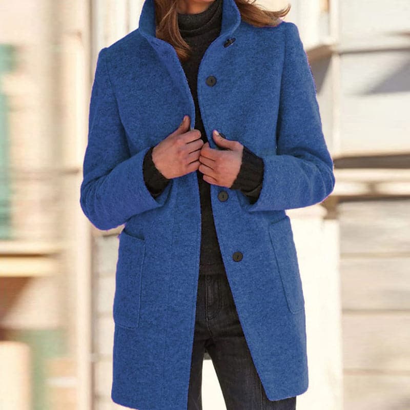 Boutique Vivante Jackets Blau / XS Eleganter warmer Wintermantel für Damen