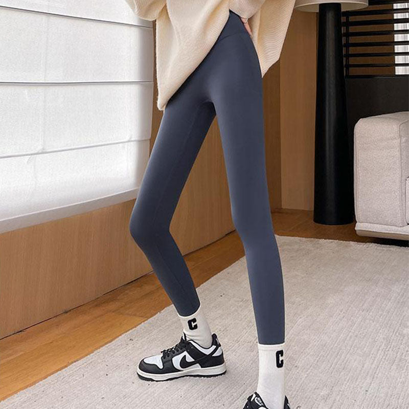 Warm Fleece Leggings mit Hohem Bund