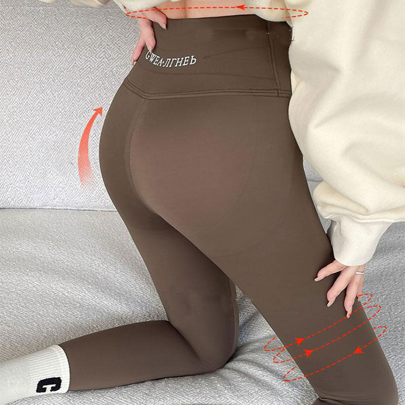 Warm Fleece Leggings mit Hohem Bund