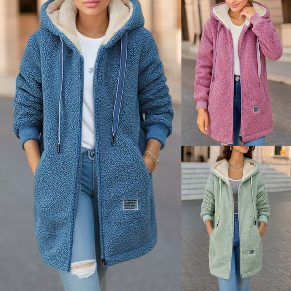 Weicher Fleece-Hoodie mit langen Ärmeln