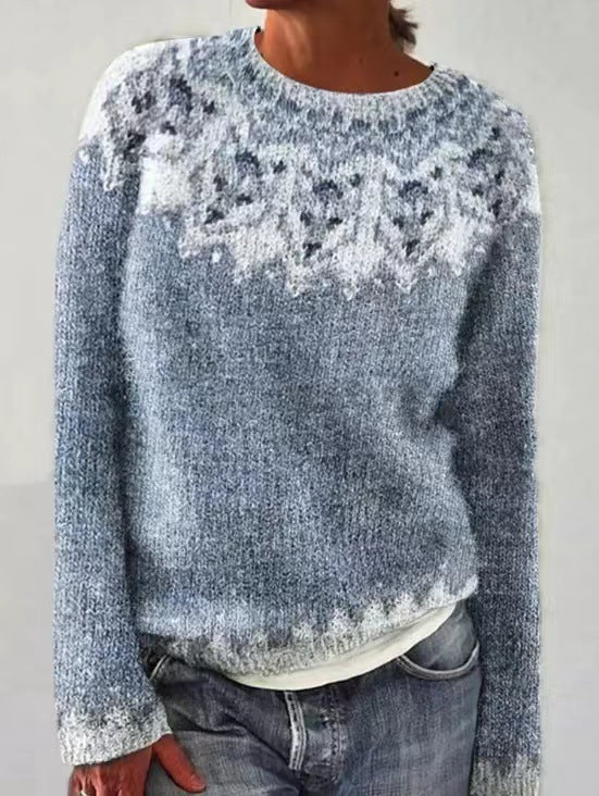 Weiche langärmlige zeeblaue Pullover